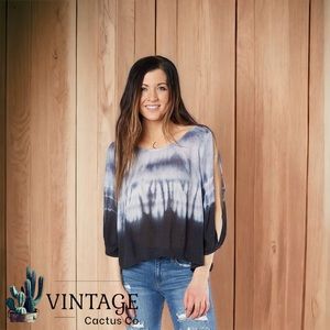 NWT! O'Neill Angela Cold Shoulder Tie Dye Long Sleeve Top!